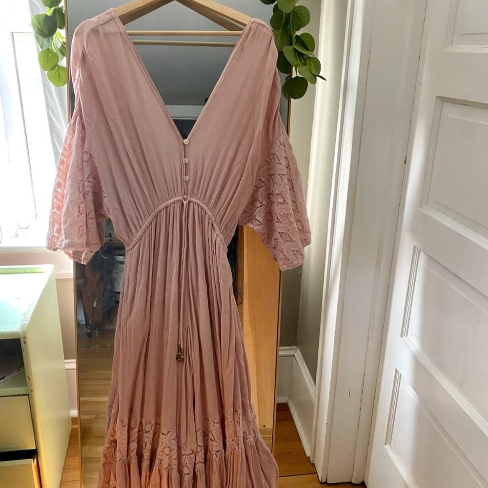 FREE PEOPLE Angela blush jumpsuit